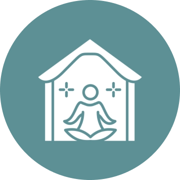 Yoga symbol inside home